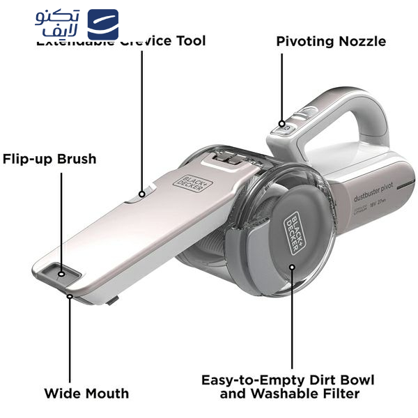 جارو شارژی دستی بلک اند دکر مدل PV1820LRGP