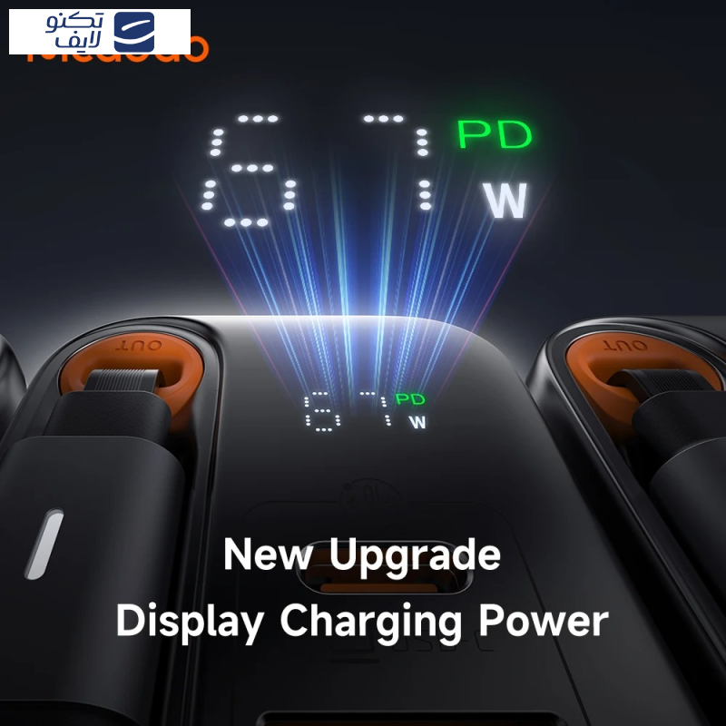 شارژر دیواری 67 وات مک دودو مدل CH-4100 به همراه کابل متصل به بدنه USB-C شارژر دیواری 67 وات مک دودو مدل CH-4100 به همراه کابل متصل به بدنه USB-C