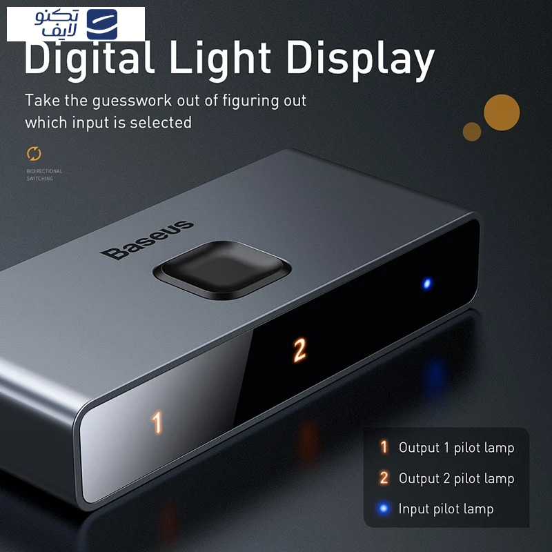 سوئیچ 1 به 2 HDMI بیسوس مدل HUBC0G 