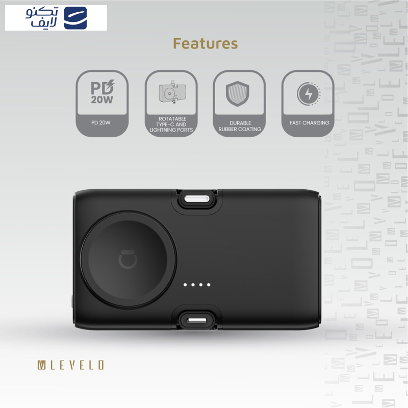 پاور بانک لولو مدل Nova mini portable ظرفیت 5000 میلی آمپر ساعت