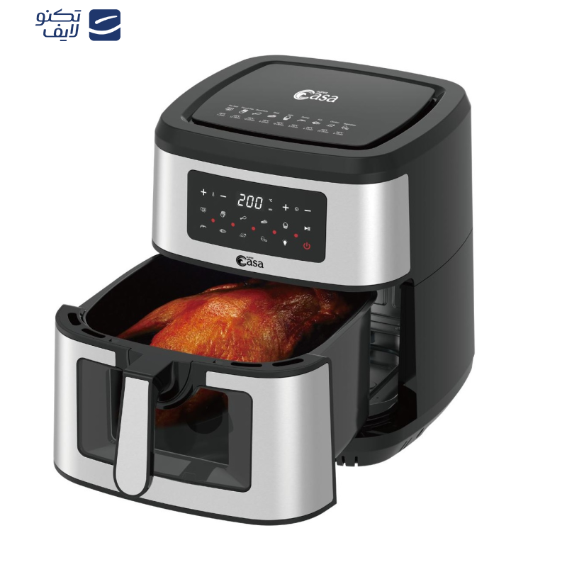 سرخ کن بدون روغن سوپر کاسا مدل دو المنته casa-8592 سرخ کن بدون روغن سوپر کاسا مدل دو المنته casa-8592