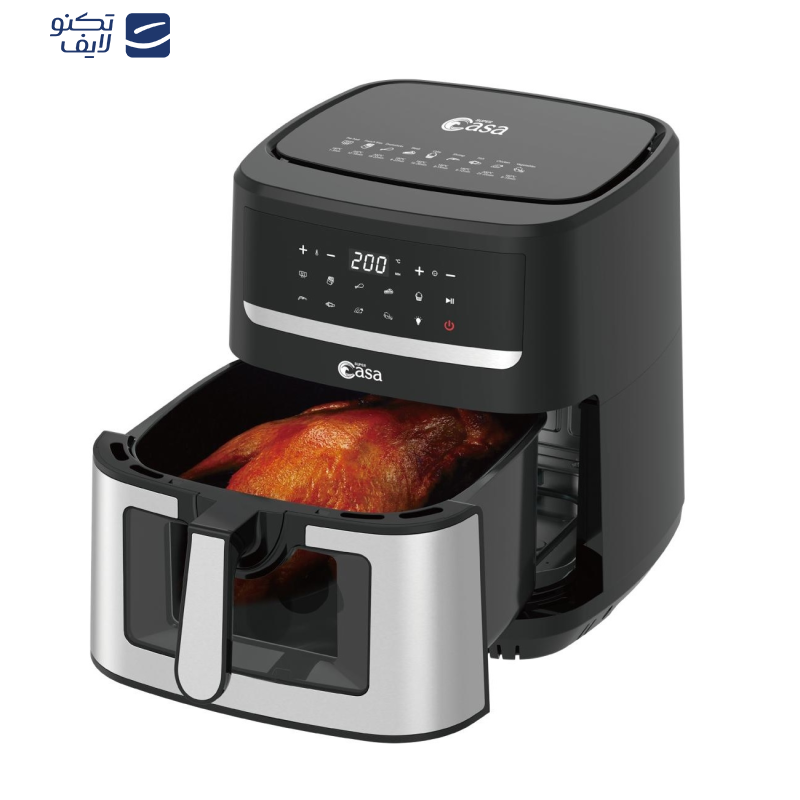 سرخ کن بدون روغن سوپر کاسا مدل دو المنته CA-8591 سرخ کن بدون روغن سوپر کاسا مدل دو المنته CA-8591