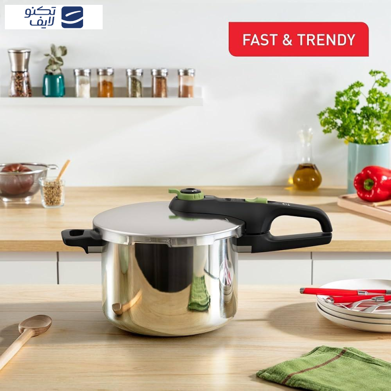 زودپز دوقلو تفال مدل Secure Trendy گنجایش 6 و 4 لیتر