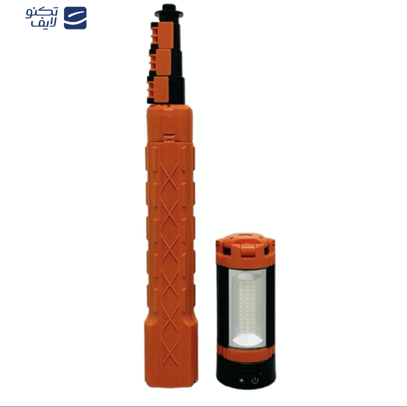 چراغ قوه مدل شارژی تاشو با نور مهتابی