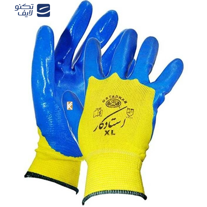 دستکش صنعتی استاد کار مدل نیتریل بسته 2 عددی