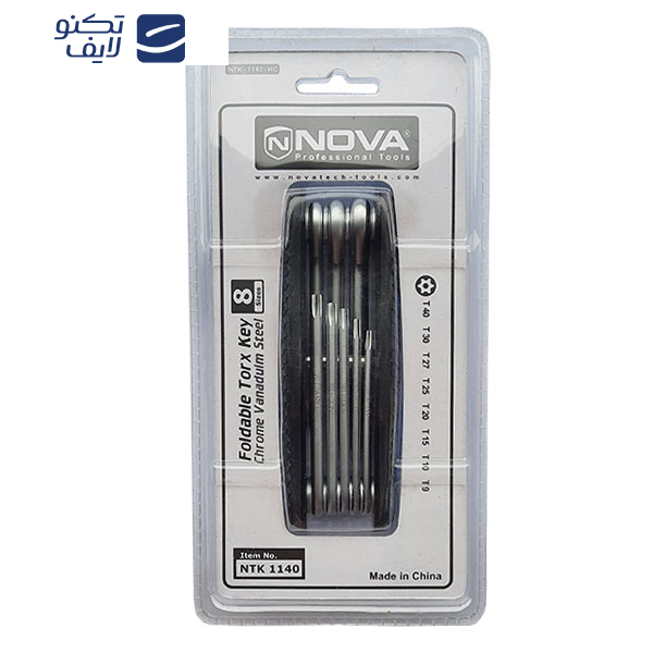 مجموعه 8 عددی آچار آلن ستاره ایی مدل NTK-1140 سایز T9 تا T40