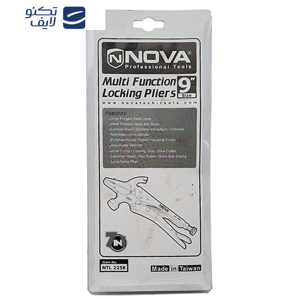 انبر قفلی همه کاره نووا مدل NTL-2258 سایز 9 اینچ