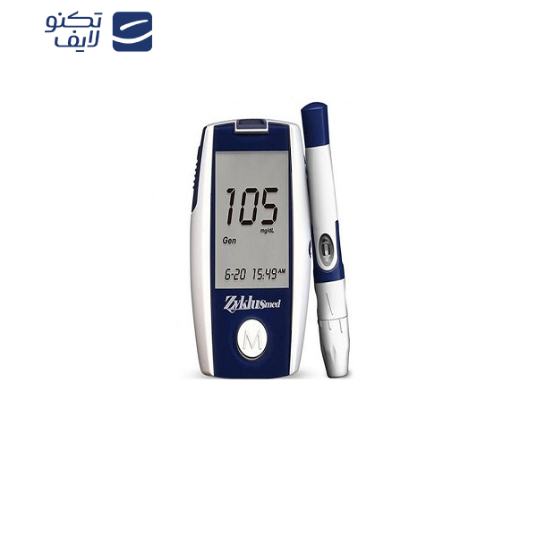 دستگاه تست قند خون زیکلاس مد مدل TD-4267 به همراه نوار تست قند خون مدل 05 مجموعه 6 عددی