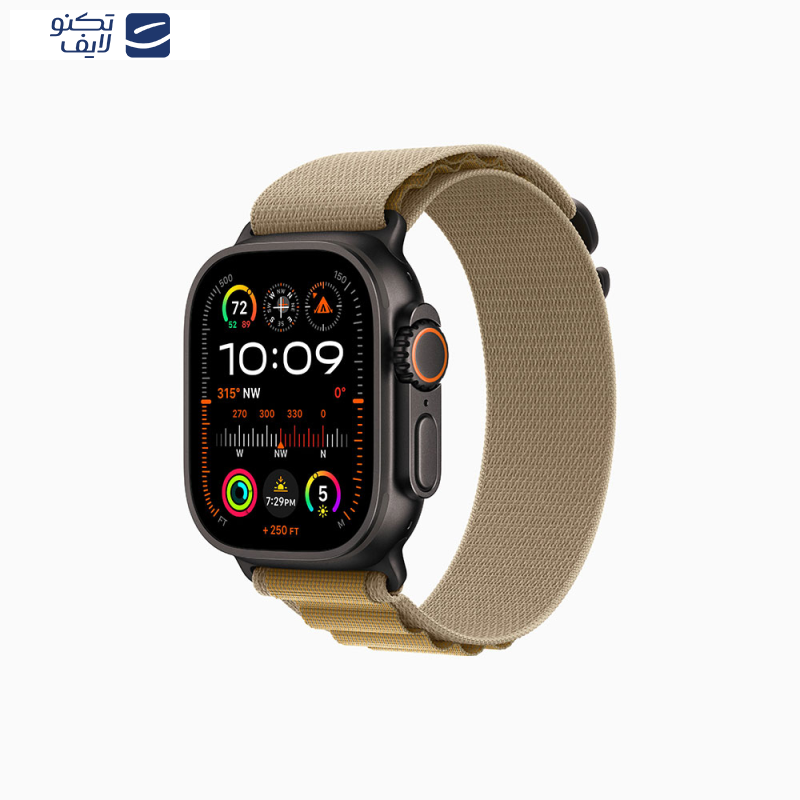 ساعت هوشمند اپل مدل Ultra 2 Black Titanium Case Alpine Loop 49mm 