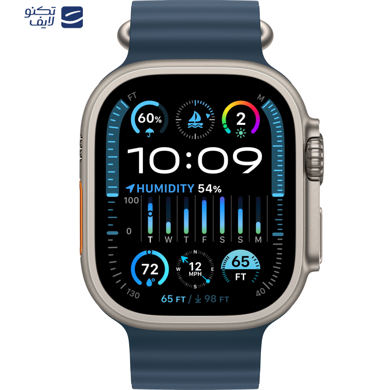 ساعت هوشمند اپل مدل Ultra 2 2024 Titanium Case Ocean Band 49mm ساعت هوشمند اپل مدل Ultra 2 2024 Titanium Case Ocean Band 49mm