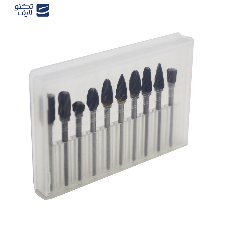 فرز چوب ساب الماسه مدل شیار باز کد YP-3MM-010 مجموعه 10 عددی 