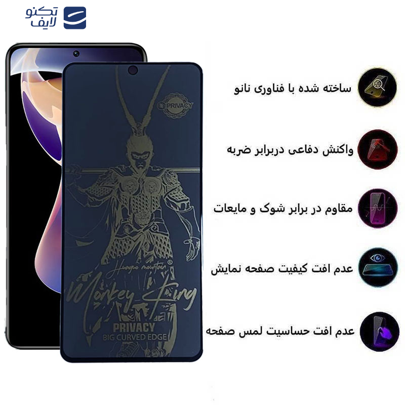 محافظ صفحه نمایش اپیکوی مدل wukong privacy مناسب برای گوشی موبایل شیائومی Redmi Note 11 Pro Plus / Note 11 Pro 4G/5G/China / Note 10 Pro Max / Note 10 Pro 4G/India