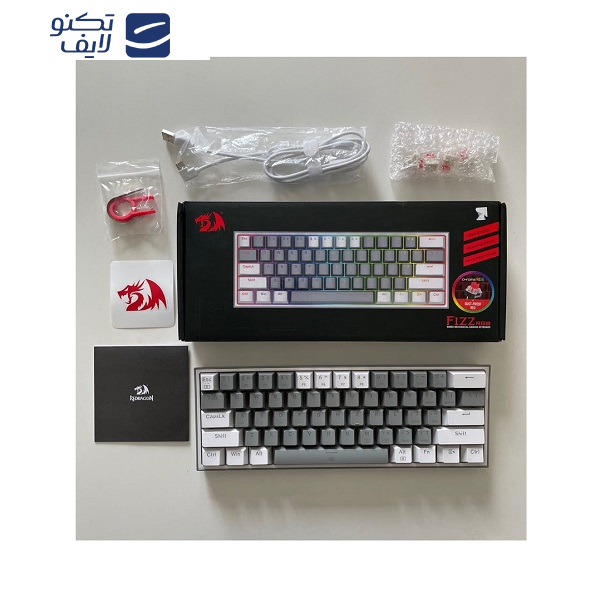 کیبورد مخصوص بازی ردراگون مدل FIZZ K617-GREY/WHITE کیبورد مخصوص بازی ردراگون مدل FIZZ K617-GREY/WHITE