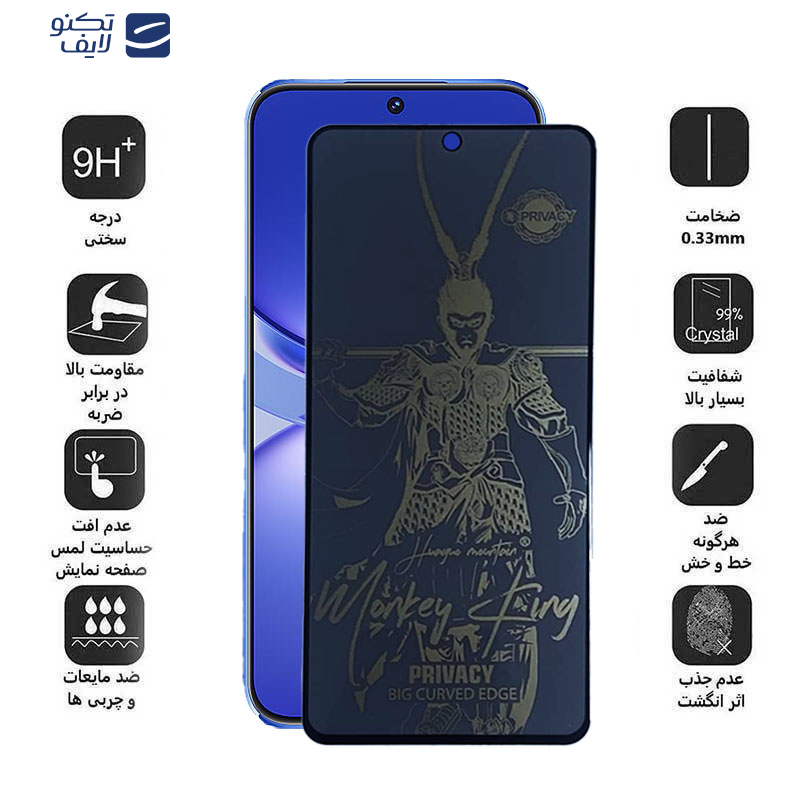 محافظ صفحه نمایش حریم شخصی اپیکوی مدل wukong privacy مناسب برای گوشی موبایل هوآوی Pura 70 Pro/ Pura 70 Ultra / Nova 12S/ Nova 12i