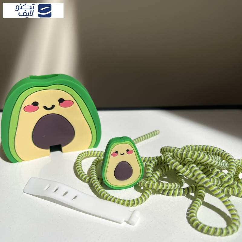 محافظ کابل و شارژر دیواری مدل آووکادو Avocado مجموعه 4 عددی
