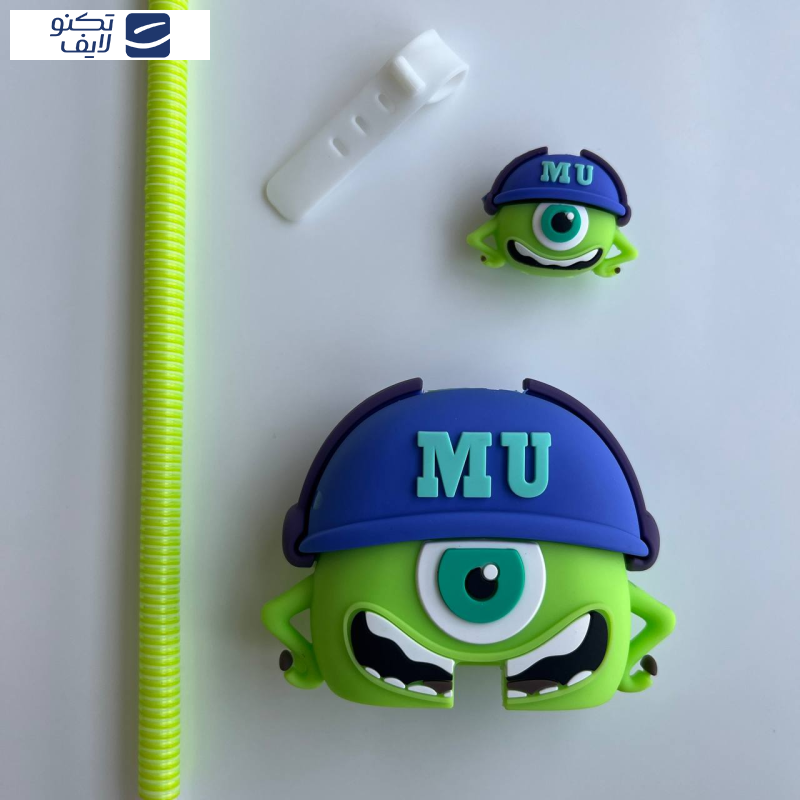 محافظ کابل طرح فانتزی مدل مایک به همراه محافظ شارژر دیواری مجموعه 4 عددی