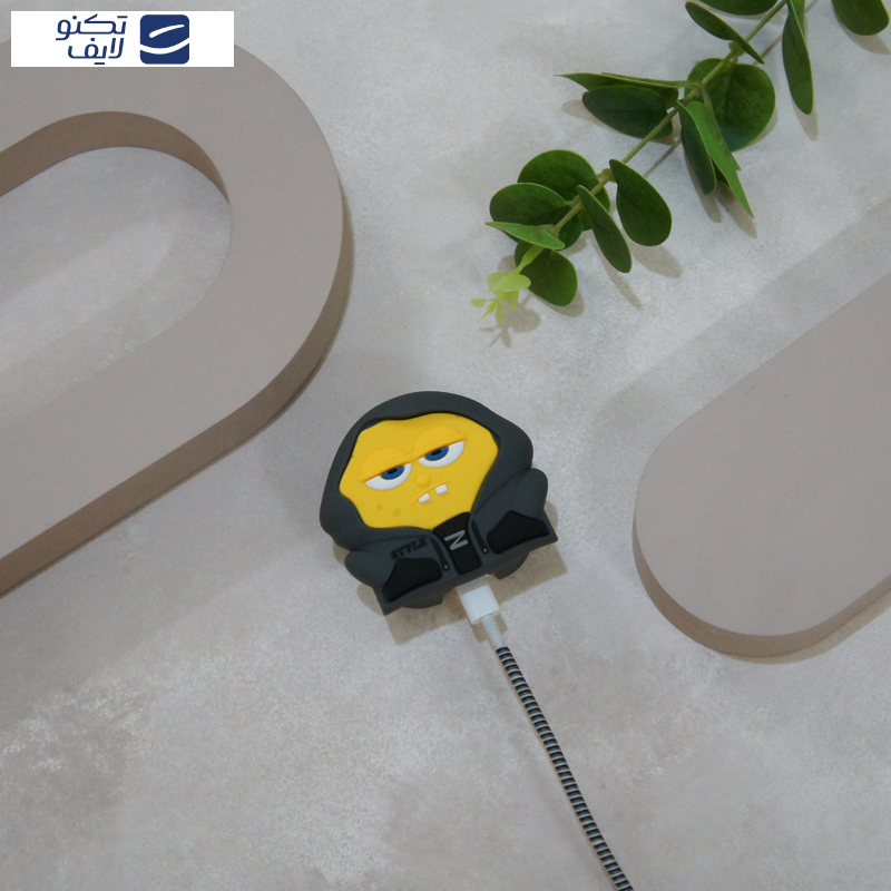 محافظ کابل وال کیس طرح باب اسفنجی به همراه محافظ شارژر دیواری مجموعه 4 عددی محافظ کابل وال کیس طرح باب اسفنجی به همراه محافظ شارژر دیواری مجموعه 4 عددی