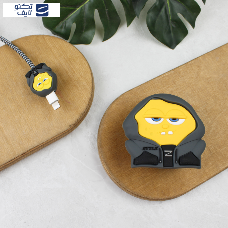 محافظ کابل و شارژر وال کیس طرح باب اسفنجی مناسب برای شارژر 20W اپل