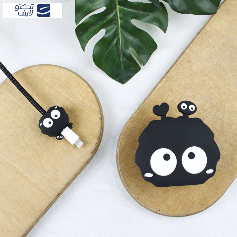 محافظ کابل مدل Silicon به همراه محافظ شارژ دیواری مجموعه 4 عددی