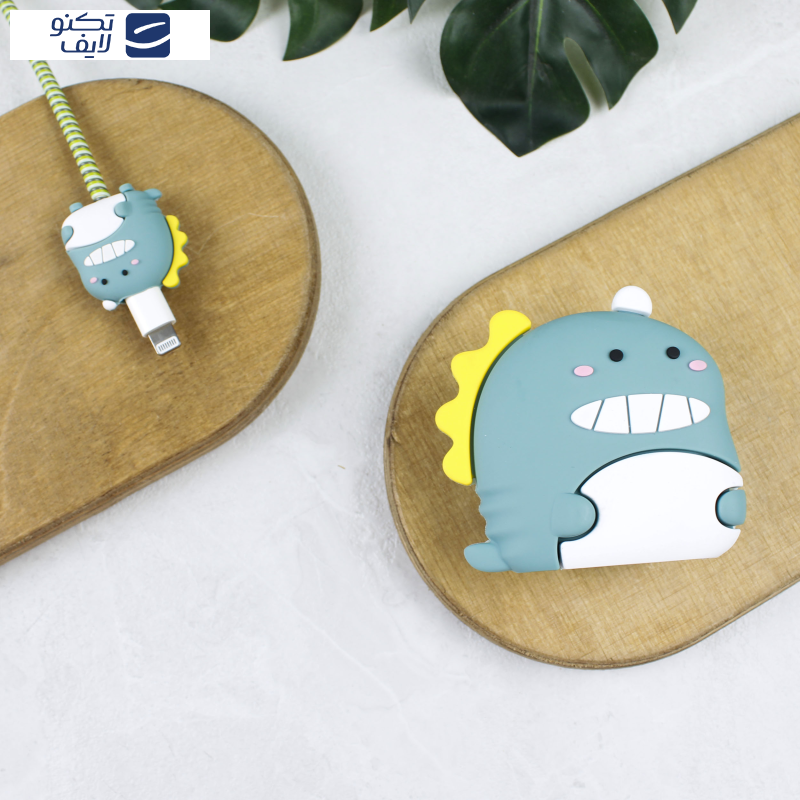 محافظ کابل و شارژر وال کیس طرح دایناسور خندان مناسب برای شارژر 20W اپل