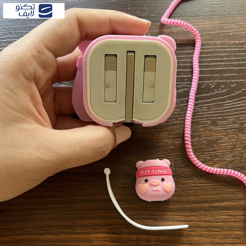 محافظ کابل و شارژر مدل Fitting Pig مجموعه ۴ عددی مناسب برای شارژر 20W اپل