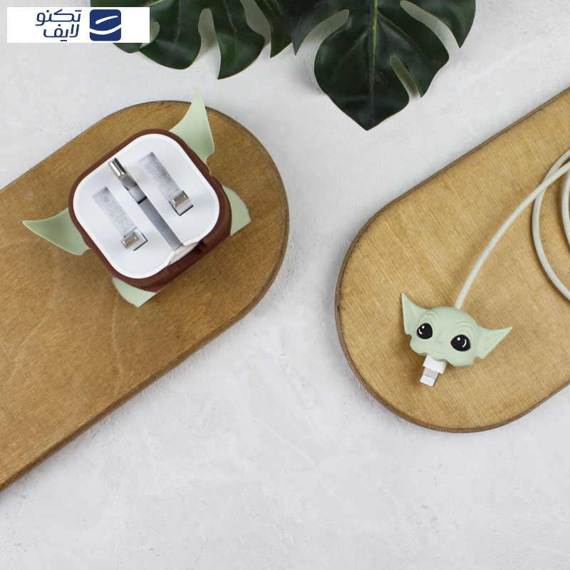 محافظ کابل و شارژر وال کیس طرح بیبی یودا مناسب برای شارژر 20W اپل