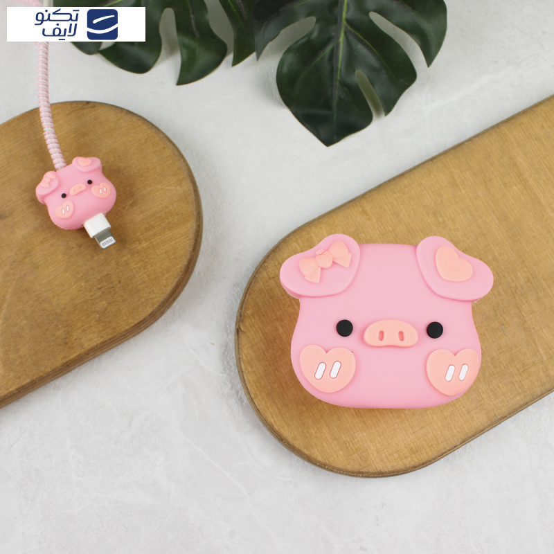 محافظ کابل و شارژر وال کیس طرح Pig مناسب برای شارژر 20W اپل