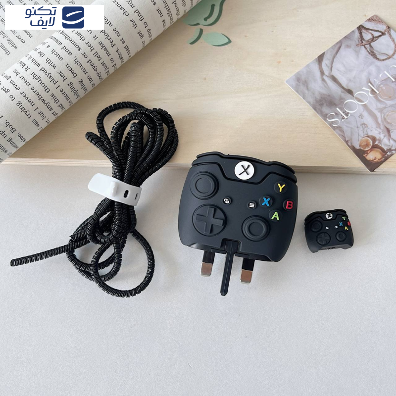 محافظ کابل وال کیس طرح ایکس باکس به همراه محافظ شارژر دیواری 25 وات سامسونگ مجموعه 4 عددی