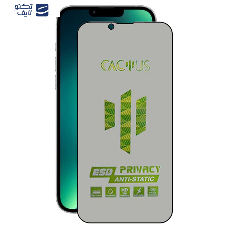 محافظ صفحه نمایش حریم شخصی اپیکوی مدل Cactus-ESD-Privacy مناسب برای گوشی موبایل اپل iPhone 16e/14/13 Pro/ 13