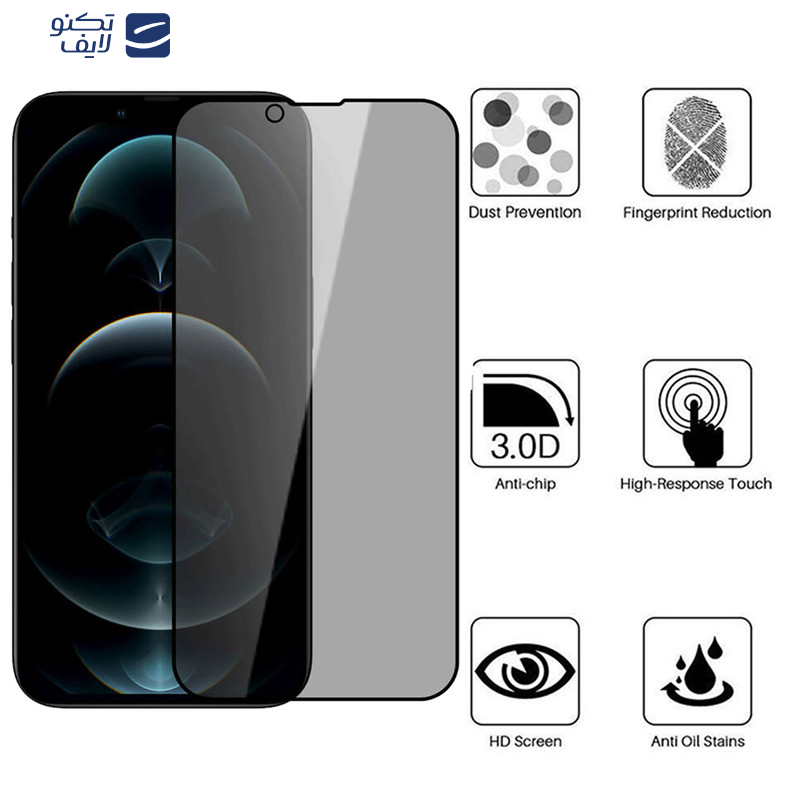 محافظ صفحه نمایش حریم شخصی اپیکوی مدل Pry مناسب برای گوشی موبایل اپل iPhone 16e / 14 / 13 Pro / 13