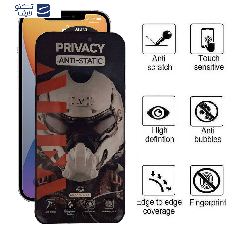 محافظ صفحه نمایش حریم شخصی اپیکوی مدل Alpha مناسب برای گوشی موبایل اپل  iPhone 11 Pro Max / XS Max