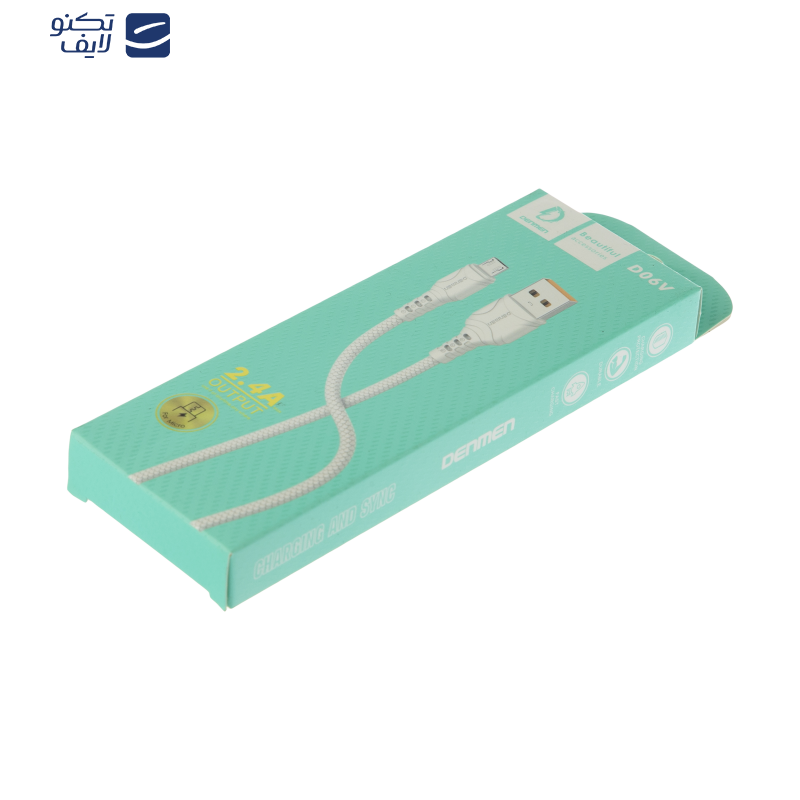 کابل تبدیل USB به microUSB دنمن مدل D06V طول ۱ متر کابل تبدیل USB به microUSB دنمن مدل D06V طول ۱ متر