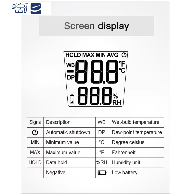 دماسنج و رطوبت سنج دیجیتالی مستک مدل TH11