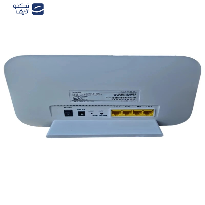 مودم روتر بی سیم 4G LTE ایرانسل مدل TF-I60 S1 به همراه سیم کارت 3300گیگابایتی Wenex