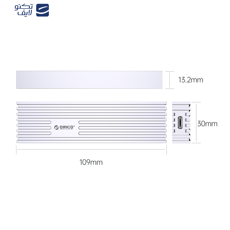 قاب M.2 NVMe/NGFF(SATA) SSD اوریکو مدل FV35C3-G2