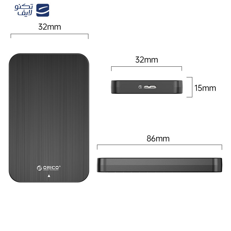 قاب هارد 2.5 اینچ USB3.0 اوریکو مدل HM25U3