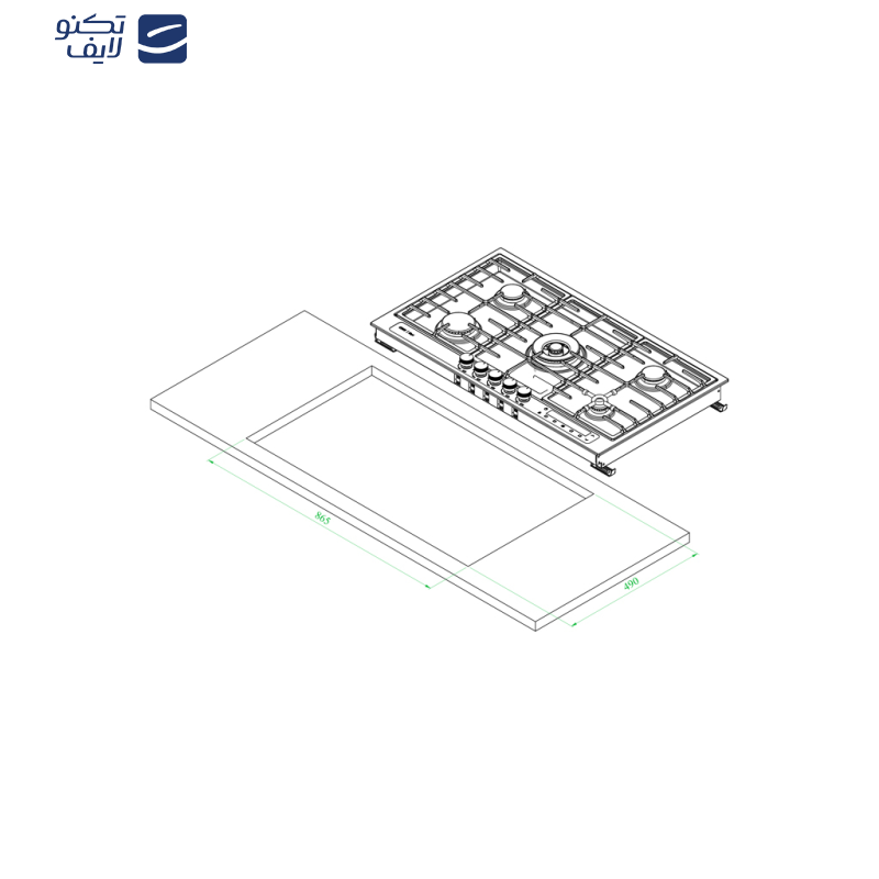 اجاق گاز صفحه‌ای کن مدل رایجل مولتی استپ
