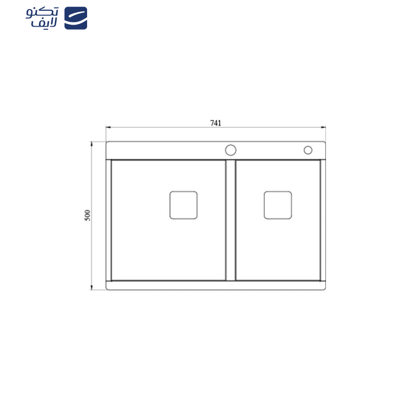 سینک ظرفشویی کن مدل BCN303 روکار