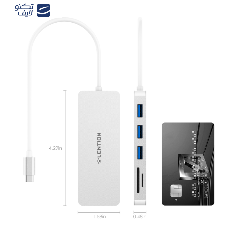  هاب 5 پورت USB-C لنشن مدل C15
