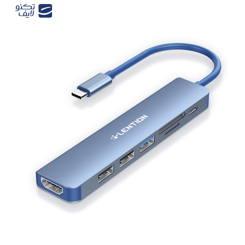  هاب 6 پورت USB-C لنشن مدل CE18-HCR 
