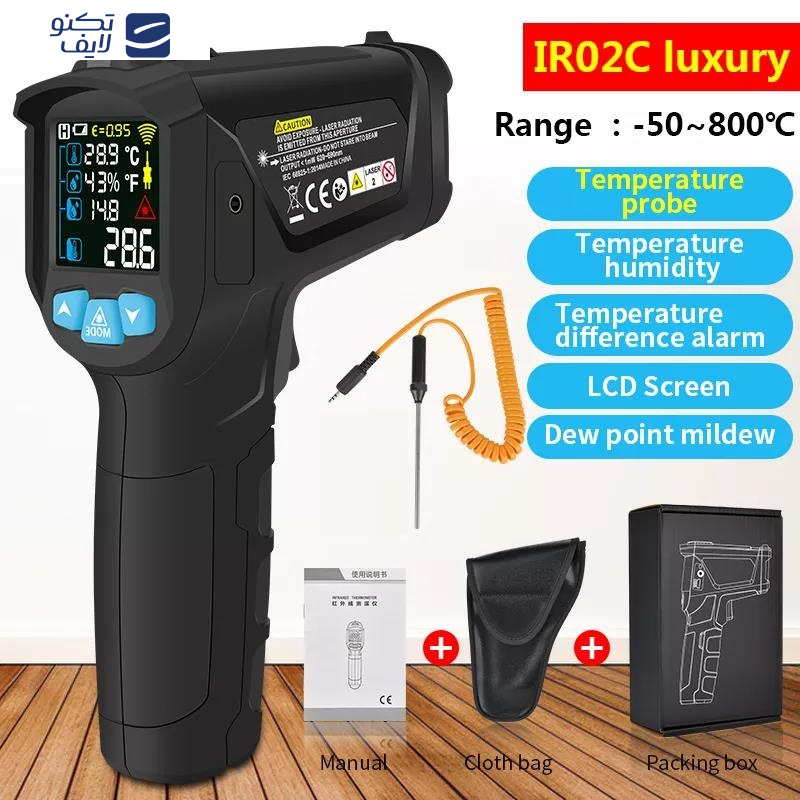 ترمومتر لیزری دیجیتال مستک مدل IR02C