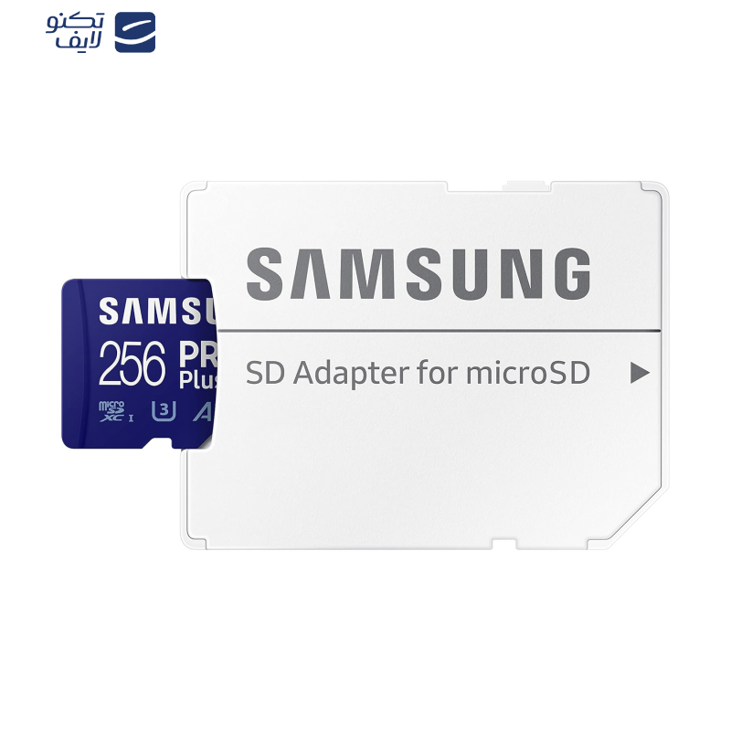 کارت حافظه MicroSDXC سامسونگ مدل Samsung PRO PLUS UHS-I U3 A2 V30 ظرفیت 256 گیگابایت به همراه آداپتور SD
