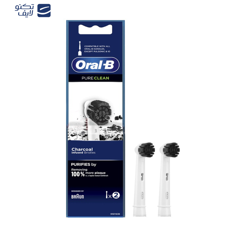 سری یدک مسواک برقی اورال-بی مدل Pure Clean بسته 2 عددی