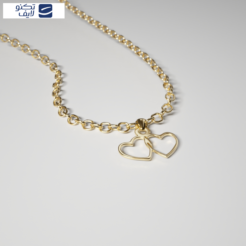 آویز گردنبند طلا 18 عیار زنانه مدوپد مدل  دو کد kc18887