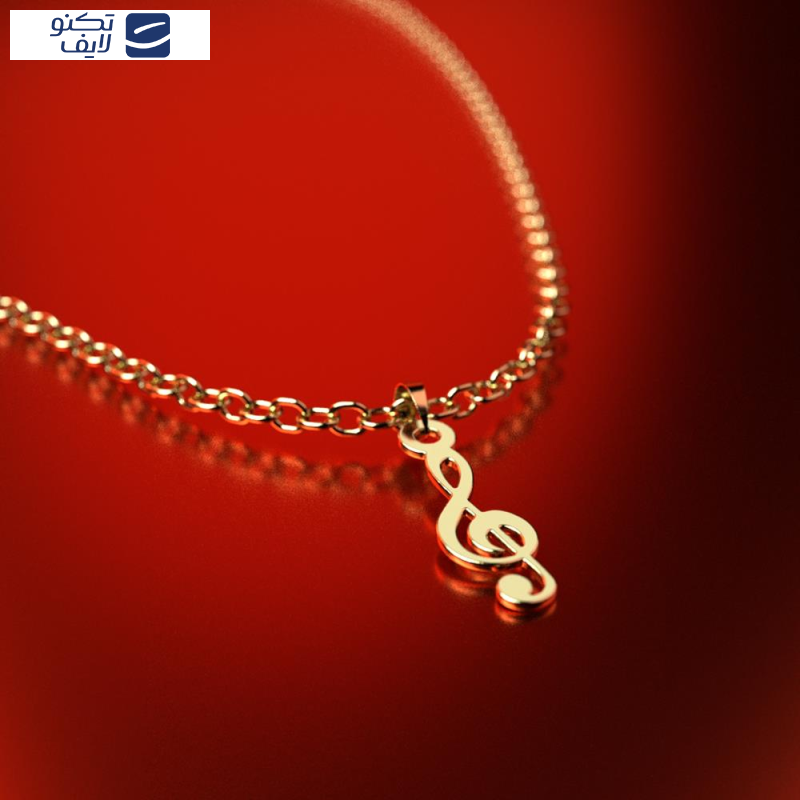 آویز گردنبند طلا 18 عیار زنانه مدوپد مدل نت موسیقی کد PA1-10873