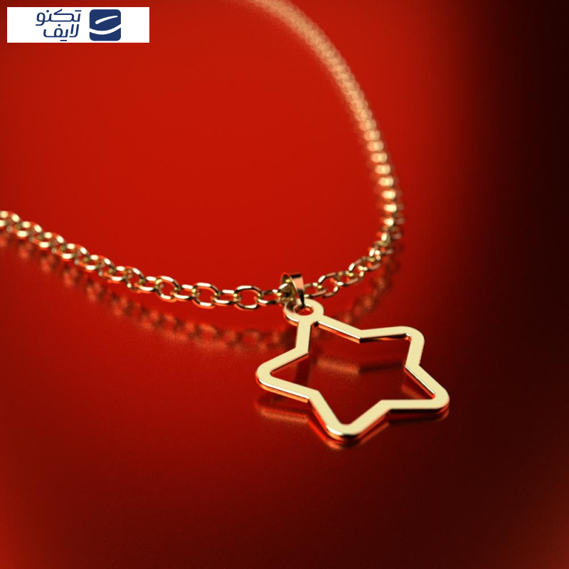 آویز گردنبند طلا 18 عیار زنانه مدوپد مدل ستاره کد PA1-15352