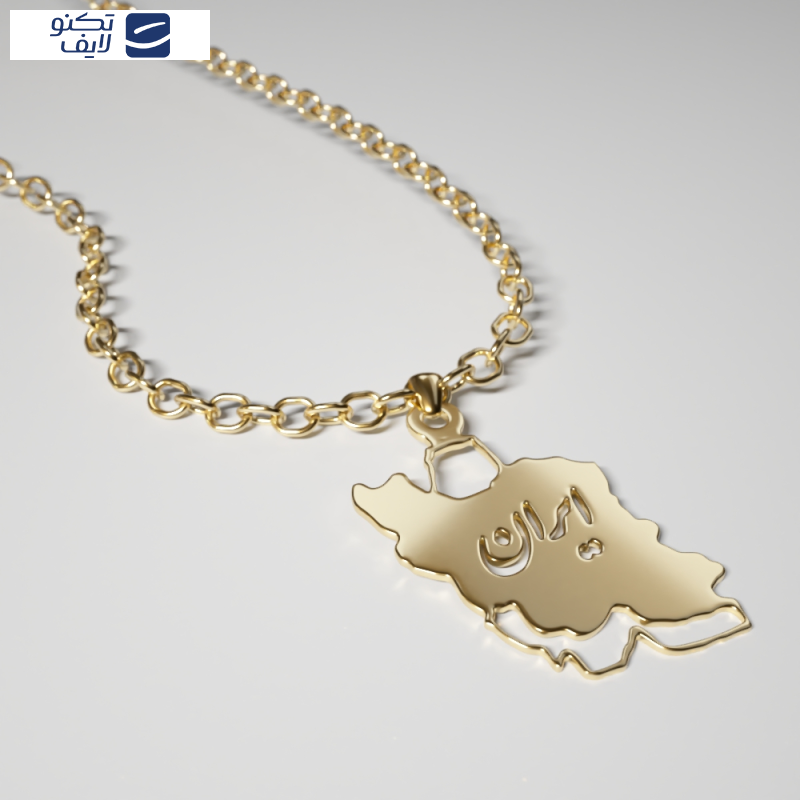 آویز گردنبند طلا 18 عیار زنانه مدوپد مدل  ایران کد kc18757