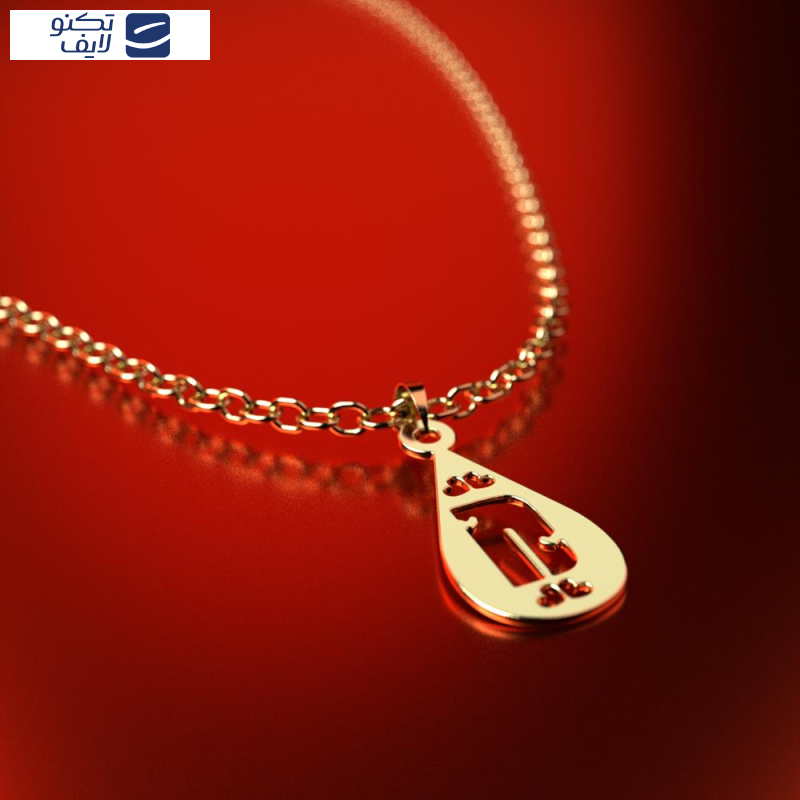 آویز گردنبند طلا 18 عیار زنانه مدوپد مدل D حرف کد PA1-14740