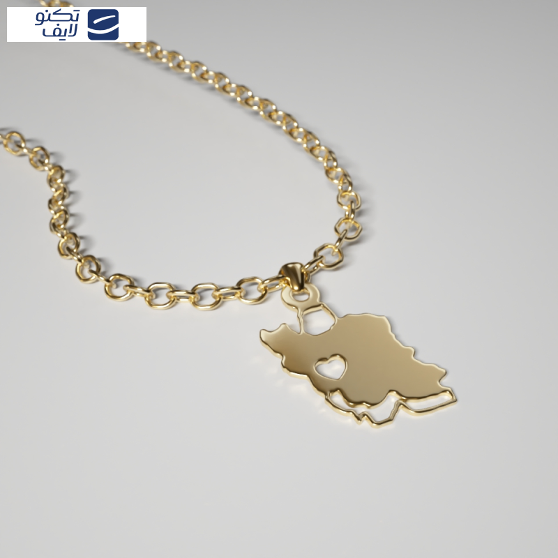 آویز گردنبند طلا 18 عیار زنانه مدوپد مدل  نقشه ایران کد kc18777