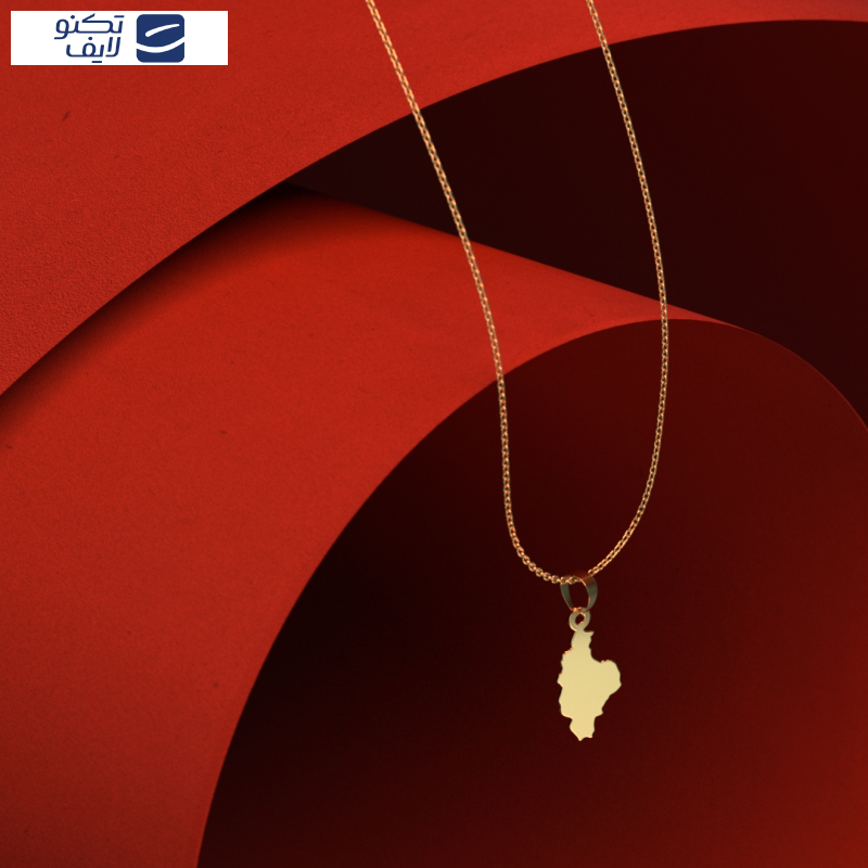 گردنبند طلا 18 عیار زنانه مدوپد مدل نقشه ایران
